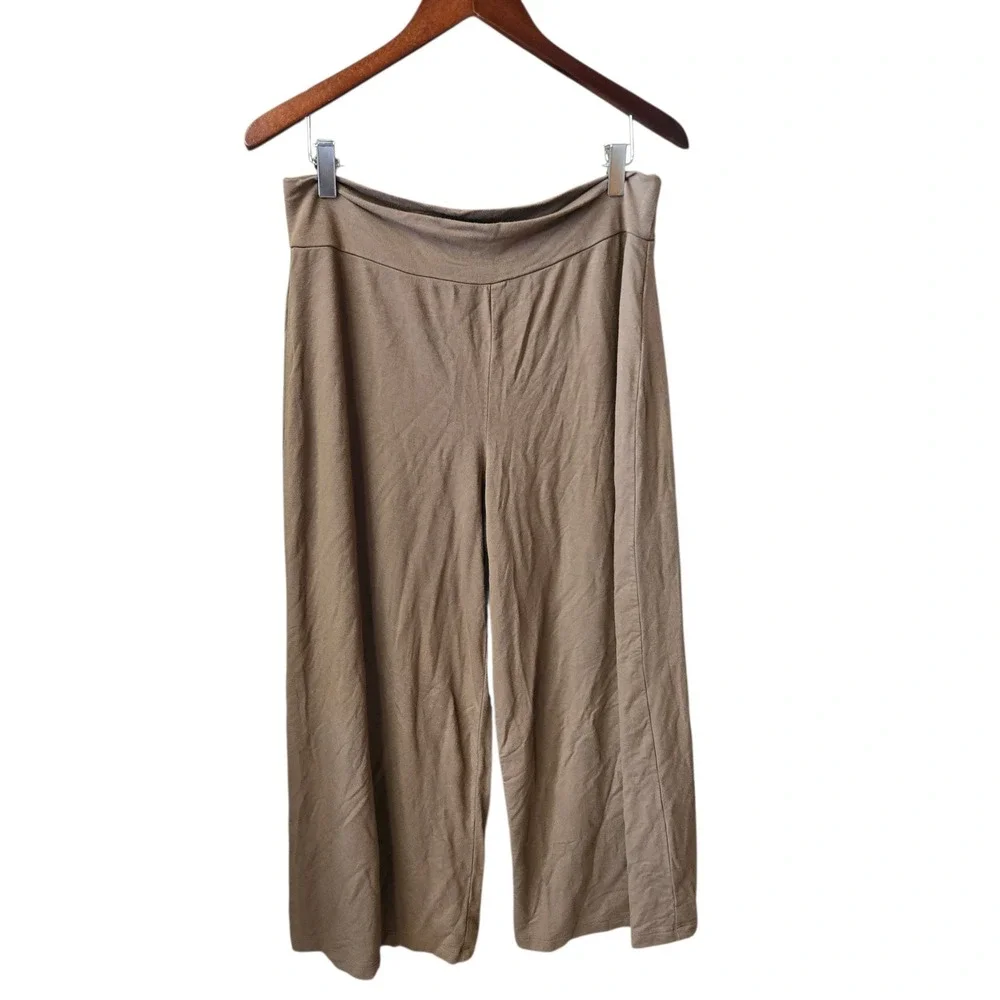 Flax In Motion‎ Wide Leg Cropped Pants Gaucho Medium